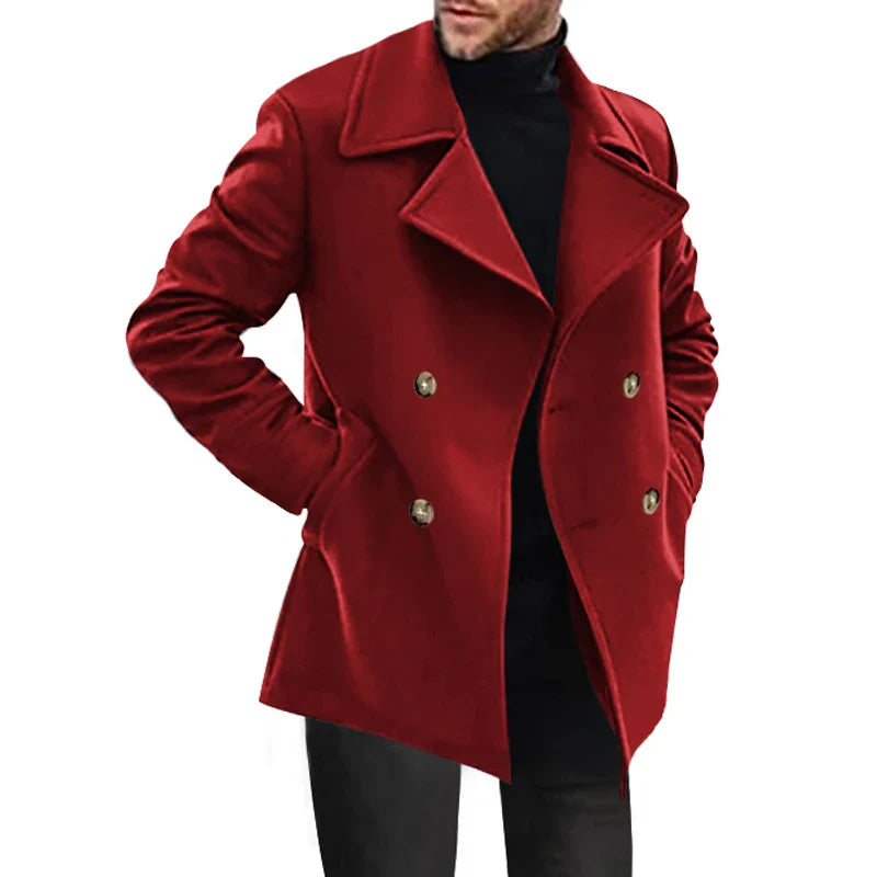 WINTER OUTFITS New Trendy-Mens Double Breasted Warm Fall Winter Formal Casual Outerwear 