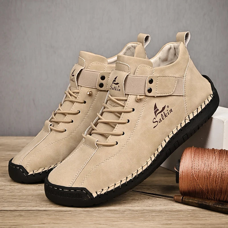 EaseStep™ Leather Sneakers – Soft Comfort & Orthopedic Support
