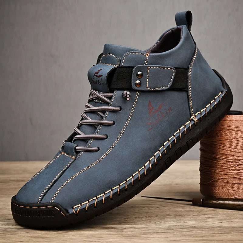EaseStep™ Leather Sneakers – Soft Comfort & Orthopedic Support