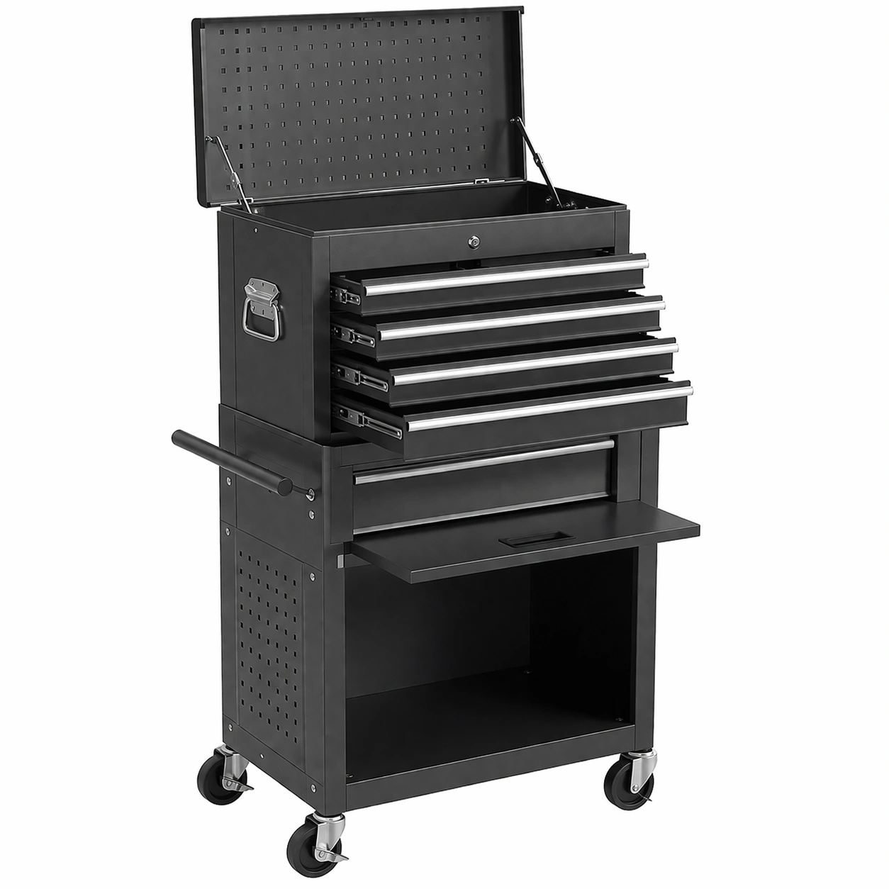 Carro de herramientas de metal con 6 cajones y ruedas-nestzena