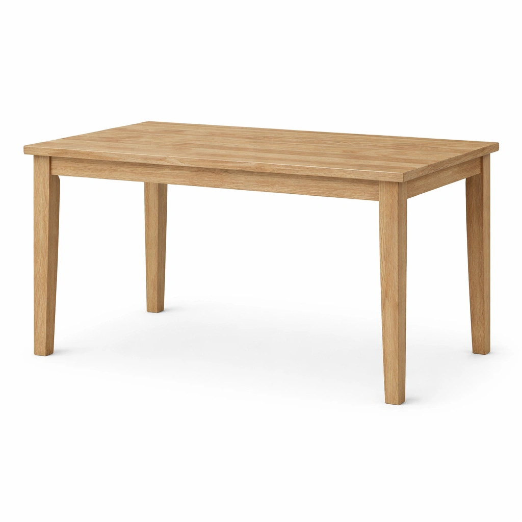 Mesa de comedor de madera de roble 150x90x75 cm-nestzena