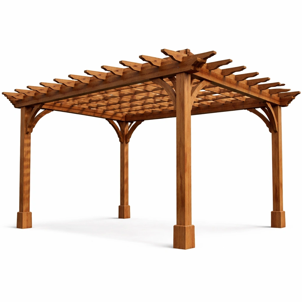 Pérgola de madera de cedro para jardín 300x300x220 cm marrón-nestzena