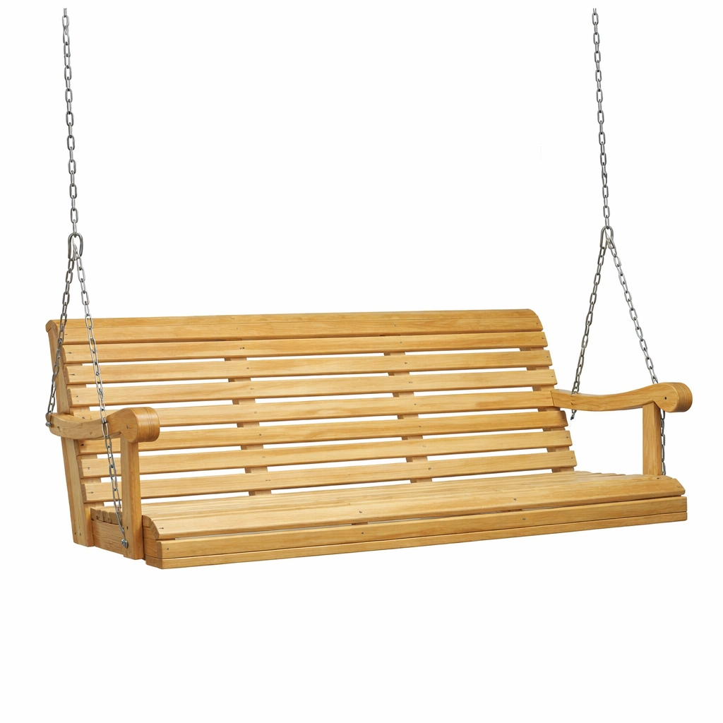 Columpio de porche de madera de cedro-homlirio