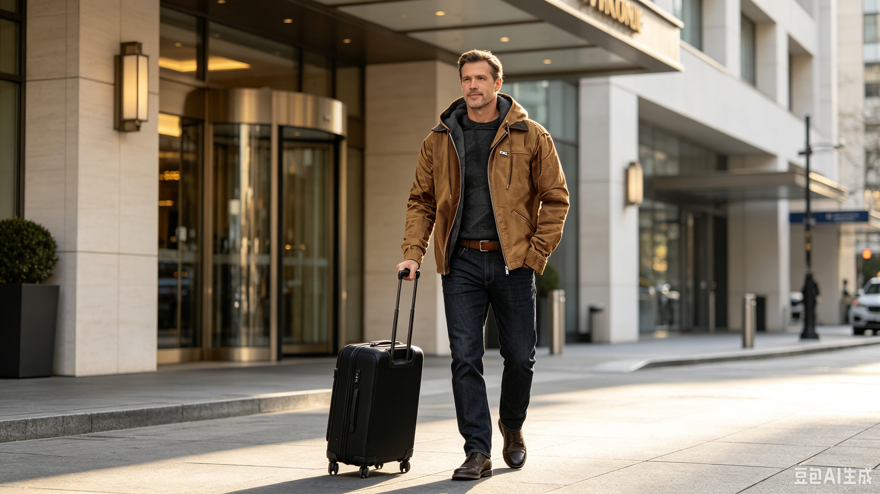 Men's cargo winter jacket for travel