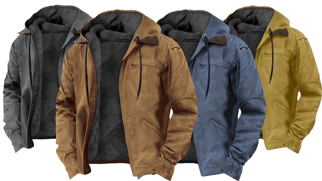 Men's sherpa lined cargo jacket