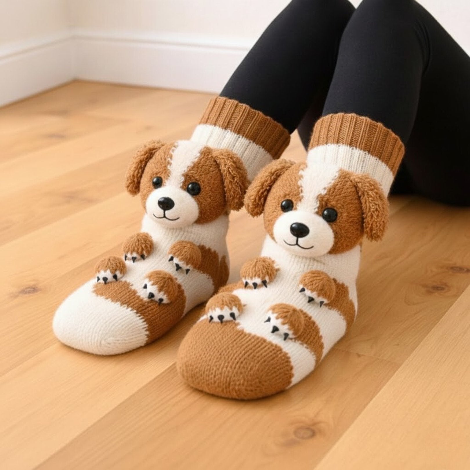  Chaussettes MOVALINE pour femmes et hommes – Adorables chats et chiens – Taille unique unisexe