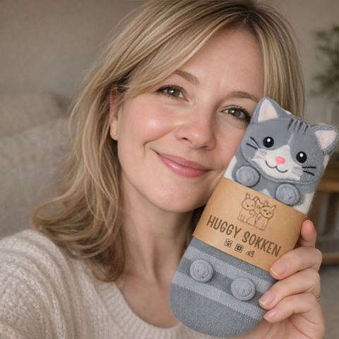  Chaussettes MOVALINE pour femmes et hommes – Adorables chats et chiens – Taille unique unisexe