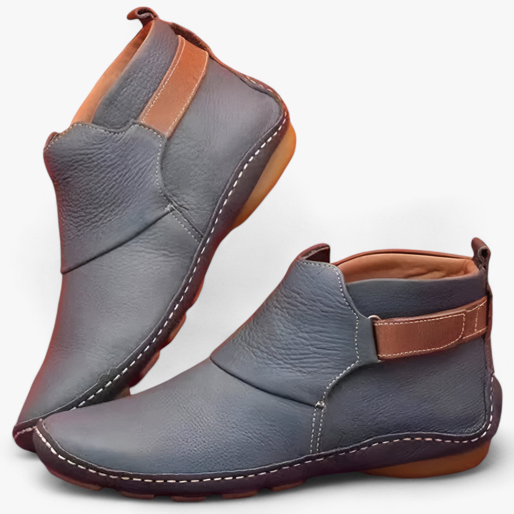 Women's bohemian slip-on ankle boots