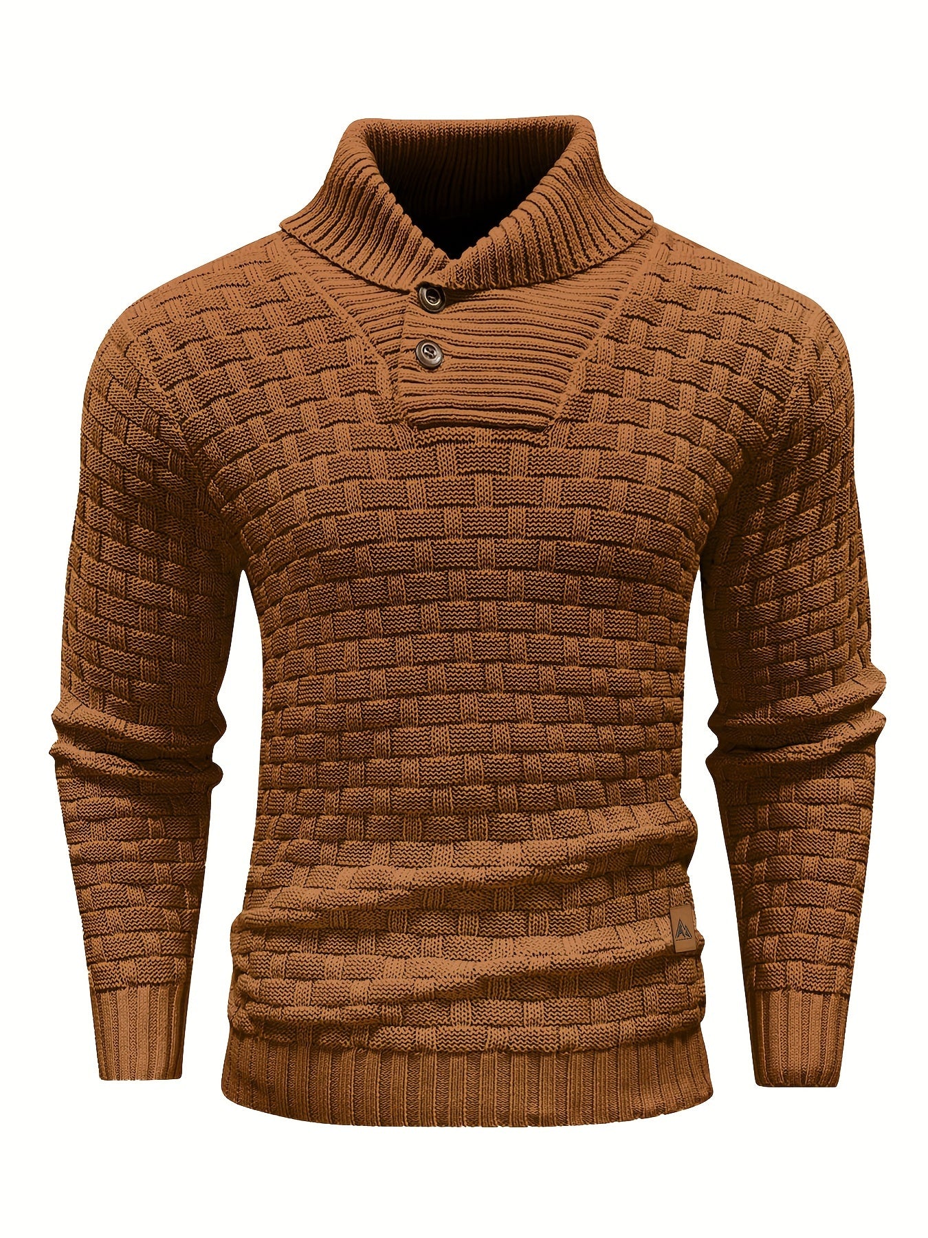 Textured Shawl-Collar Sweater