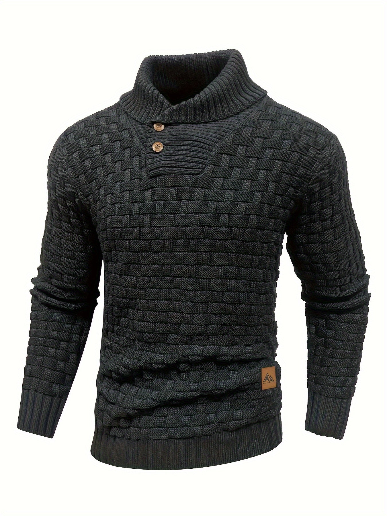 Textured Shawl-Collar Sweater