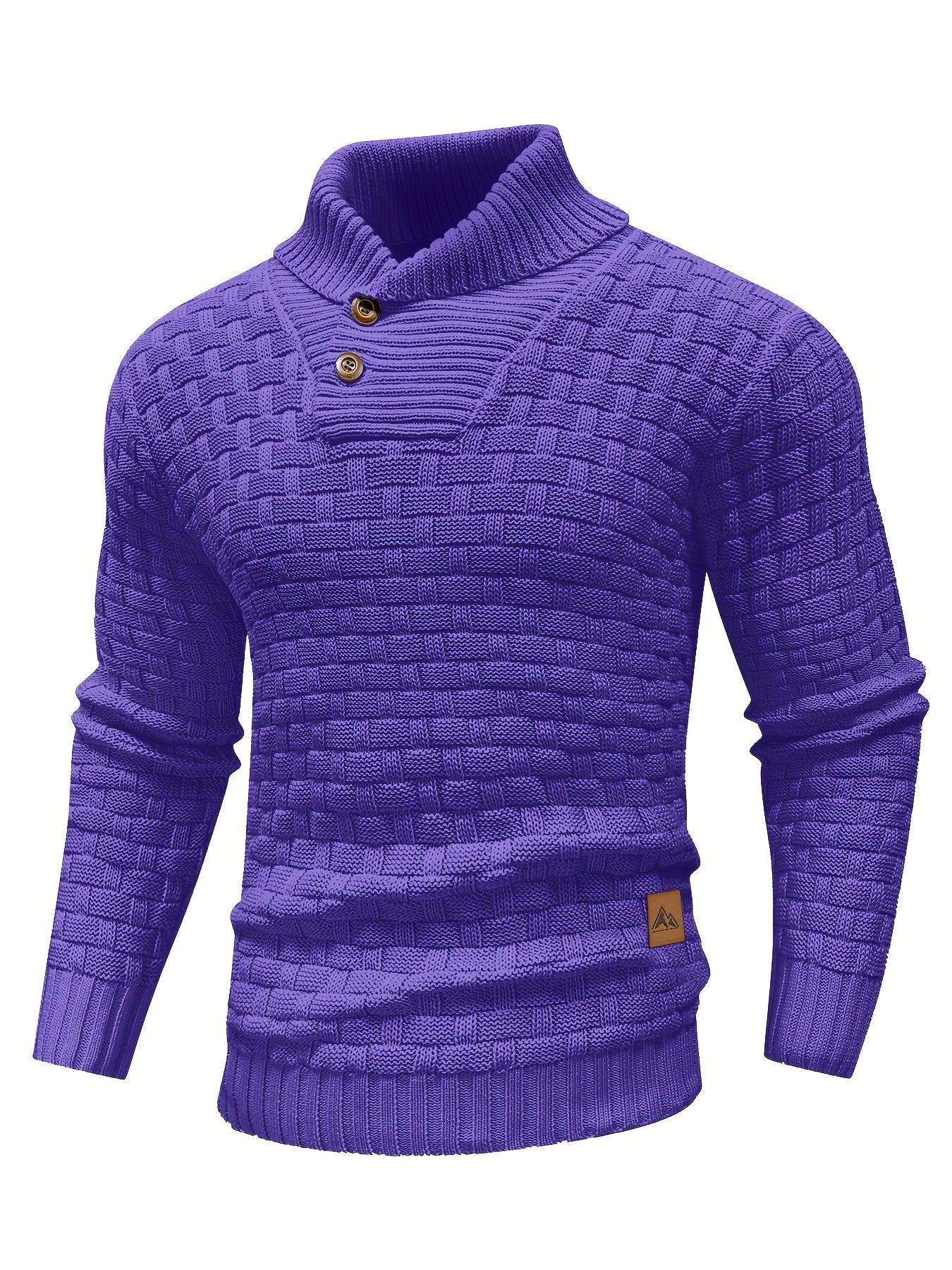 Textured Shawl-Collar Sweater