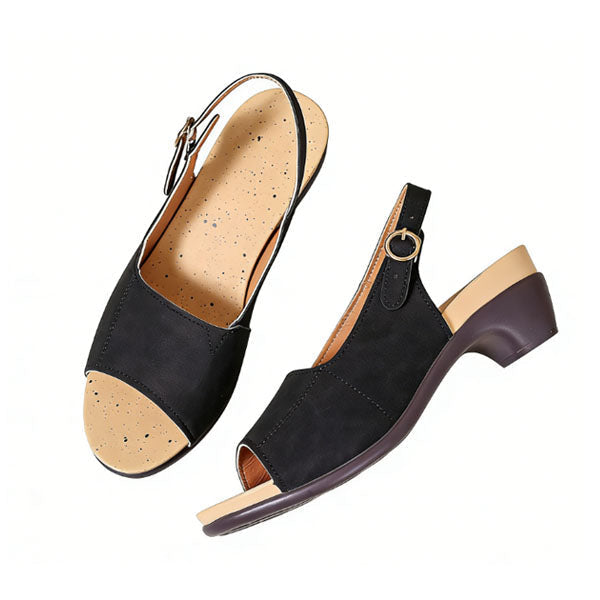 Womens Comfortable Elegant Low Chunky Heel Shoes