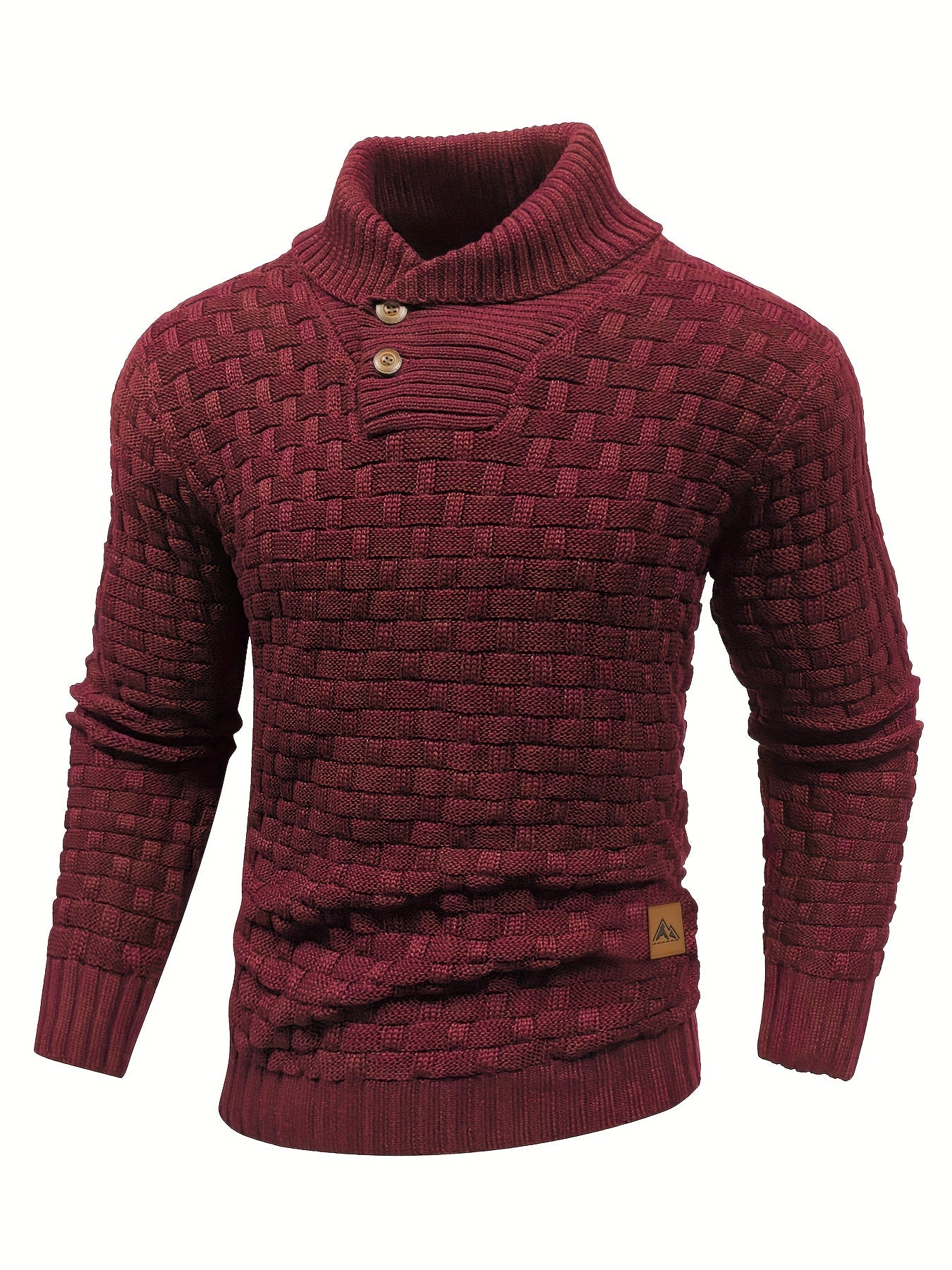Textured Shawl-Collar Sweater