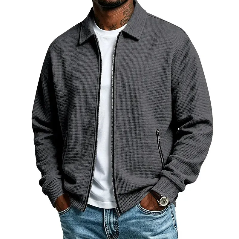 Men's Casual Waffle Jacket 