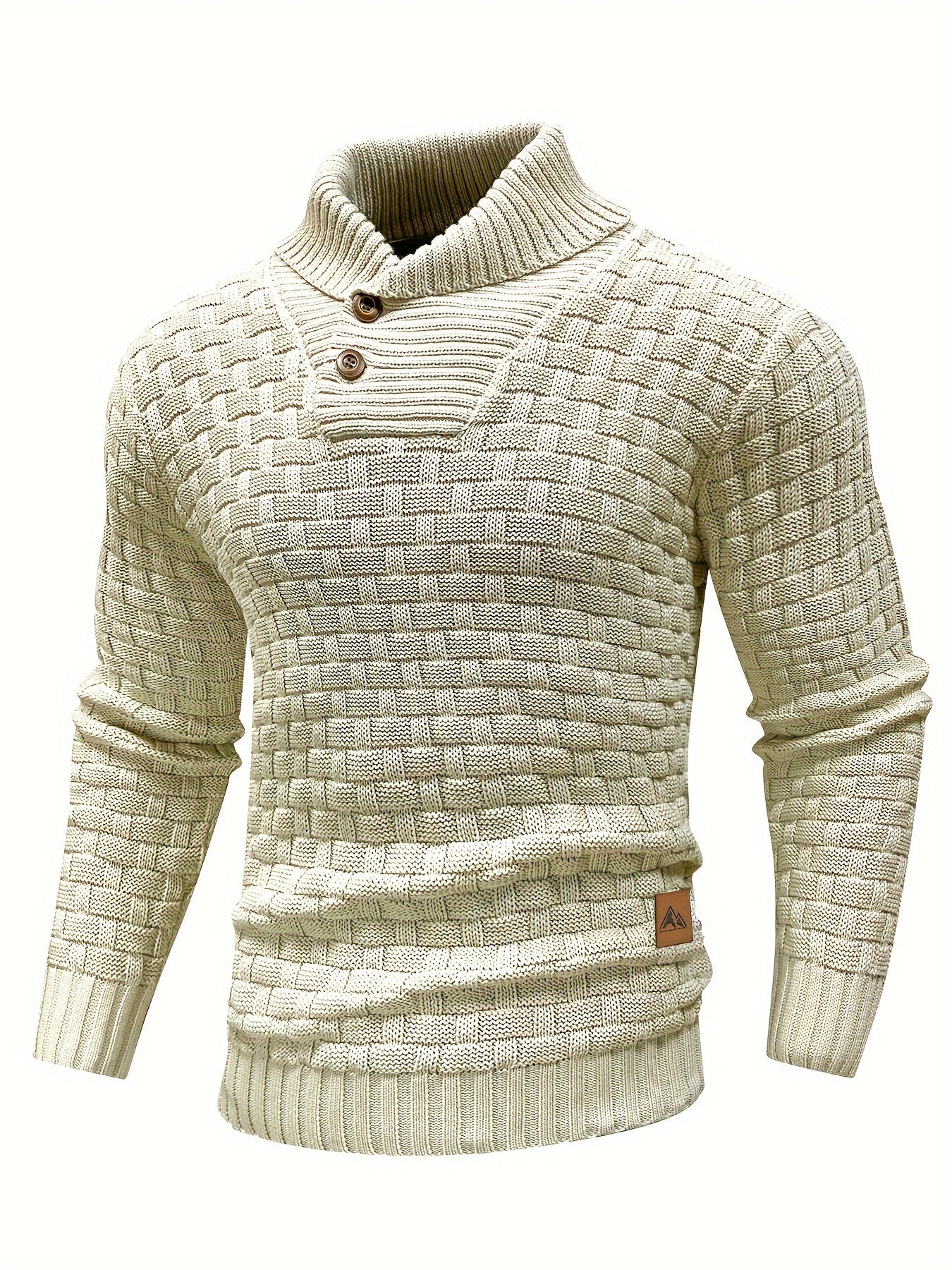 Textured Shawl-Collar Sweater