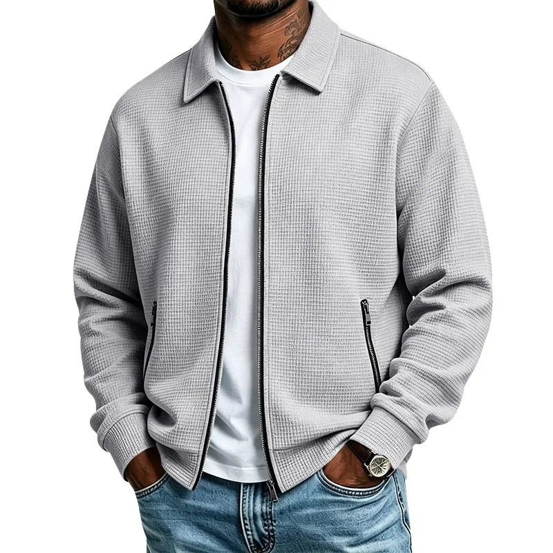 Men's Casual Waffle Jacket 
