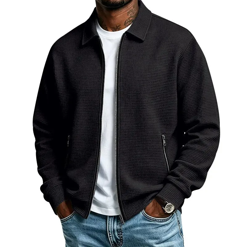 Men's Casual Waffle Jacket 