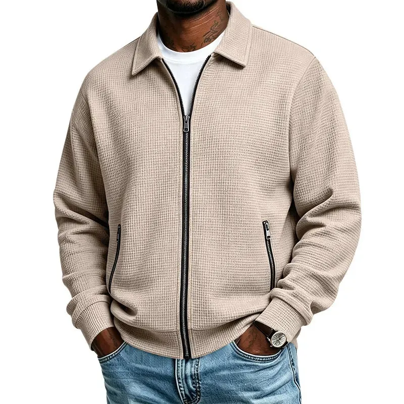 Men's Casual Waffle Jacket 