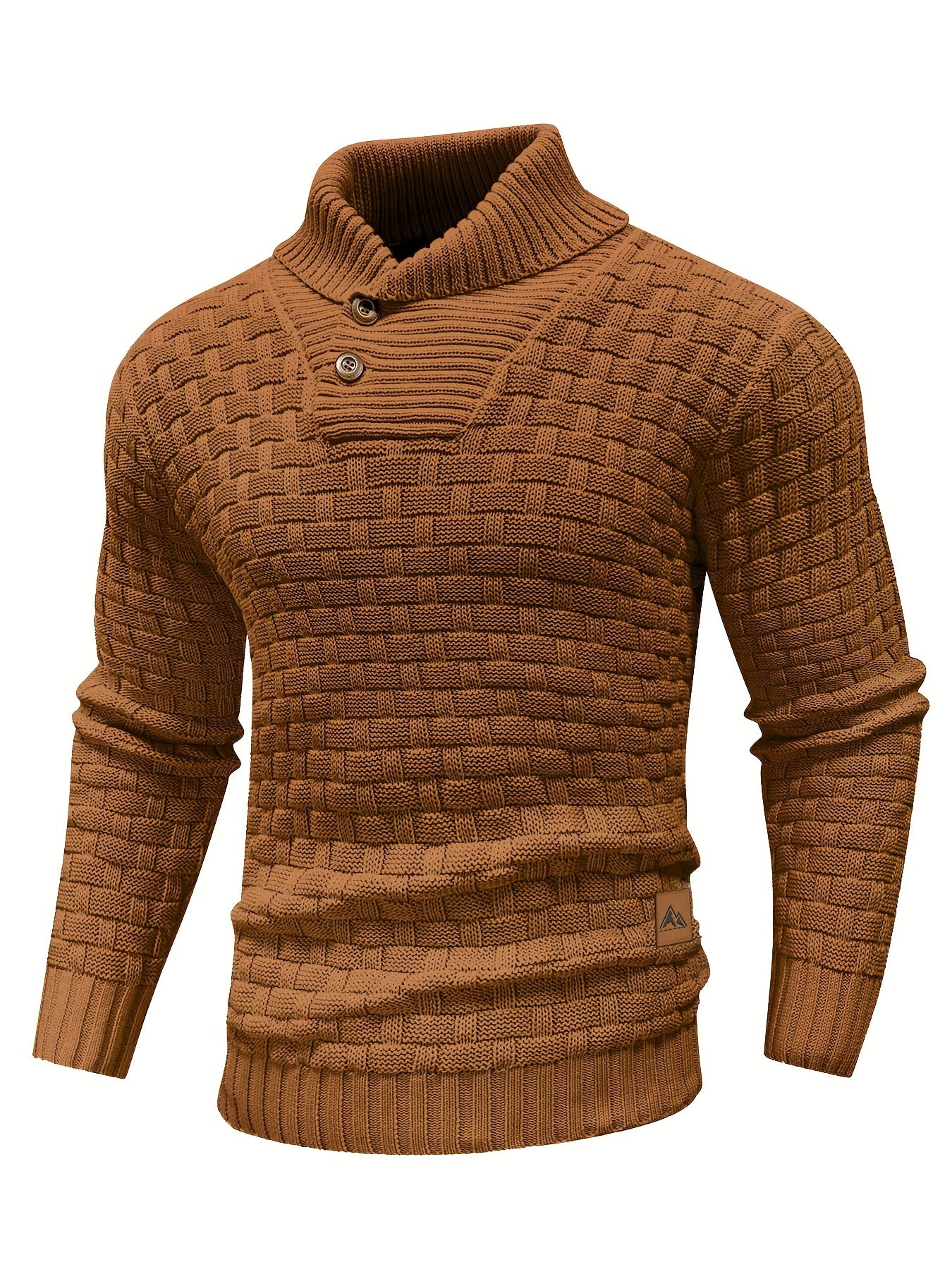 Textured Shawl-Collar Sweater