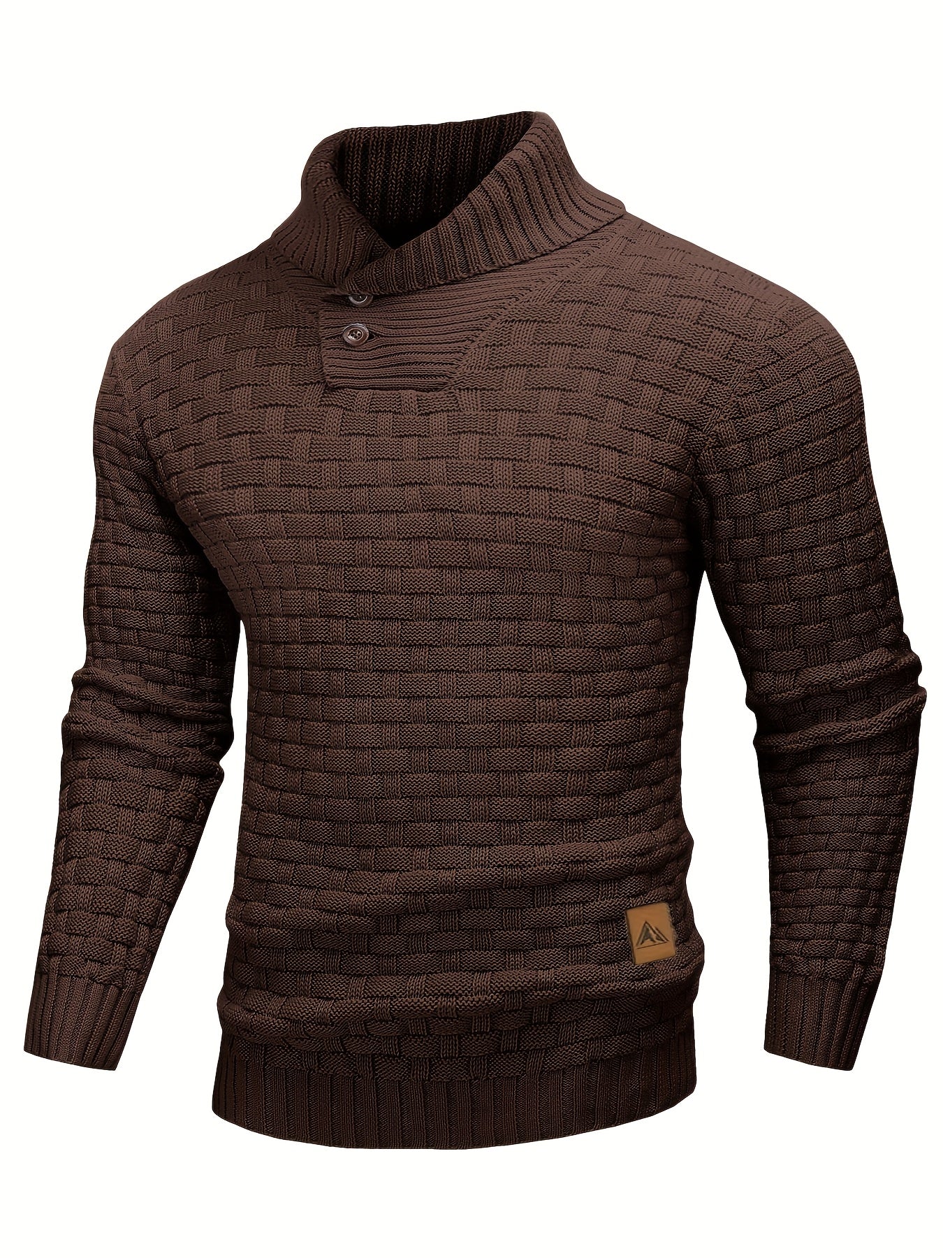 Textured Shawl-Collar Sweater