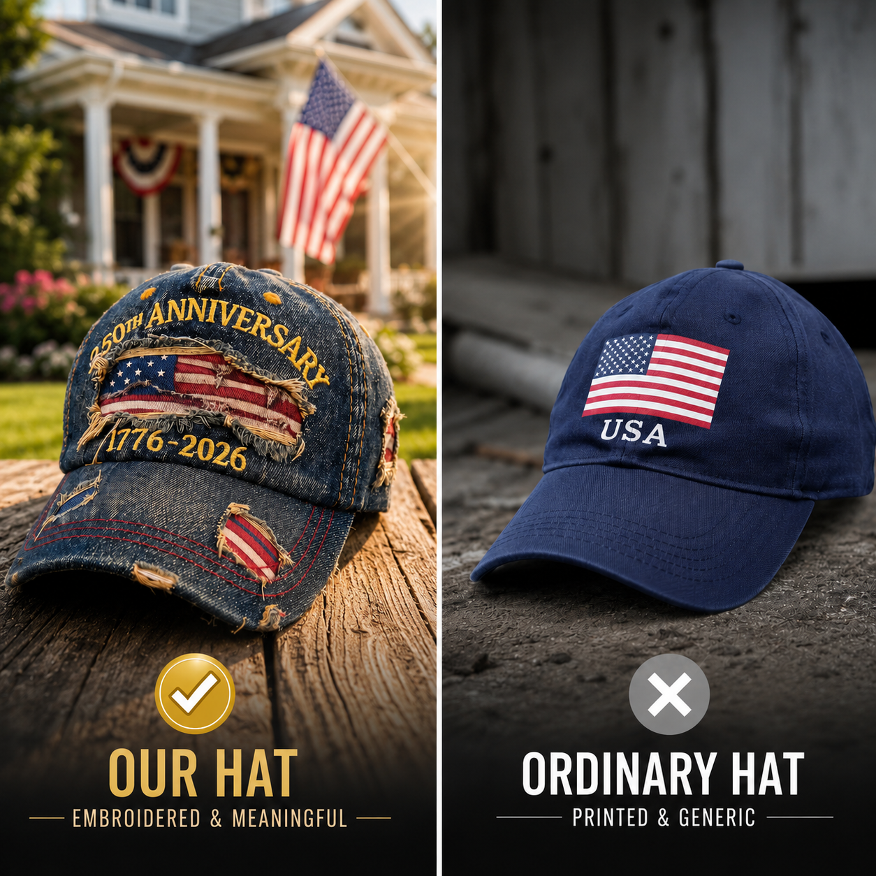250th Anniversary Patriotic Denim Hat