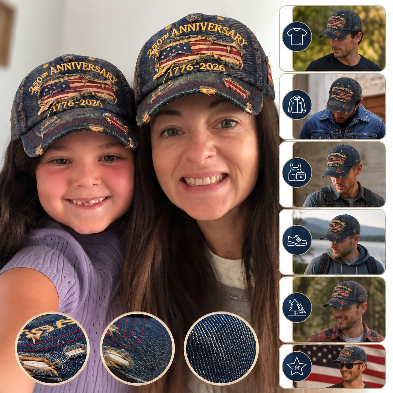 250th Anniversary Patriotic Denim Hat