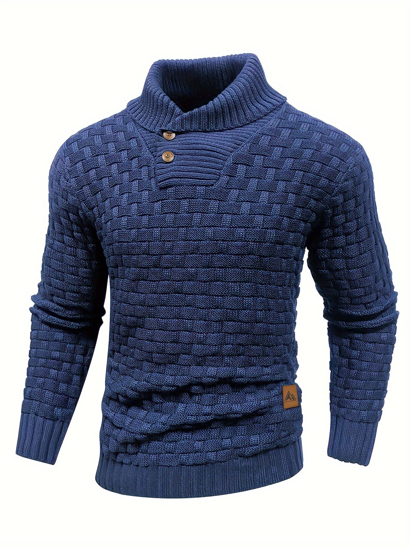 Textured Shawl-Collar Sweater