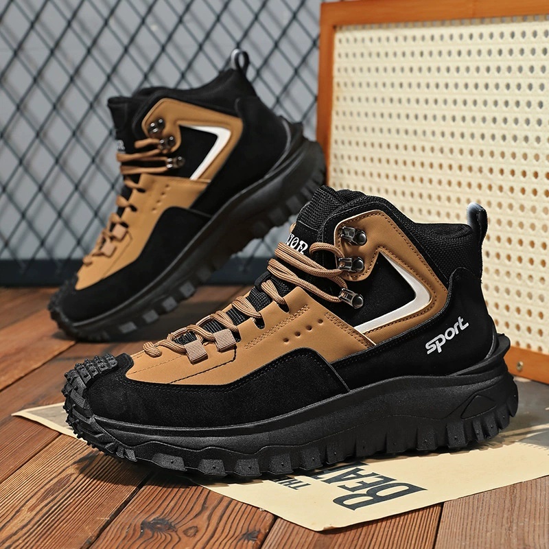 (⏰LAST DAY-70% OFF🛒)Men's Outdoor Hiking Boots - Waterproof, Non-Slip, Puncture-Proof And Smash-Proof; Correct Arch Support And Wide Toe - Suitable For Daily Wear And Outdoor Adventures