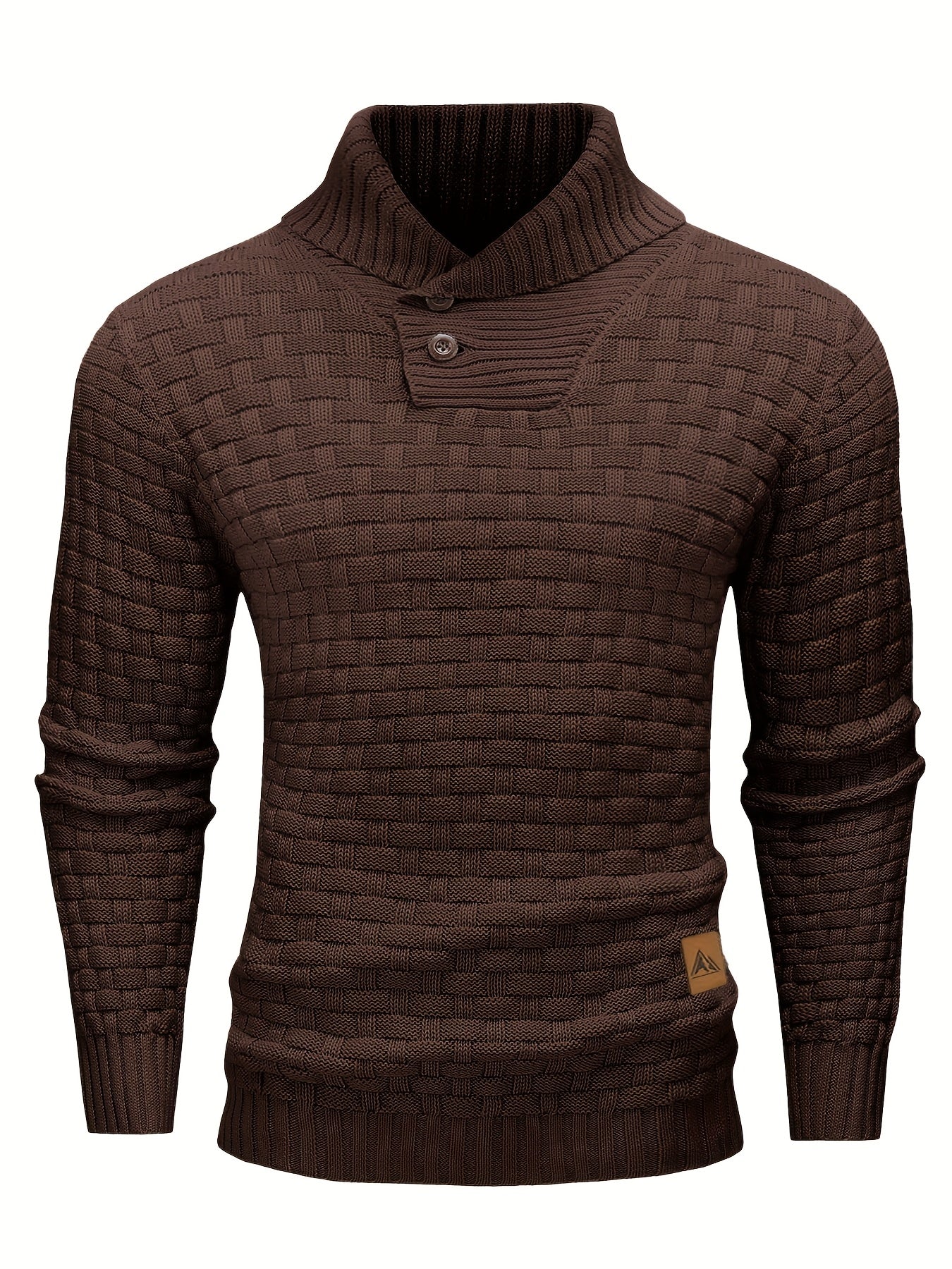 Textured Shawl-Collar Sweater
