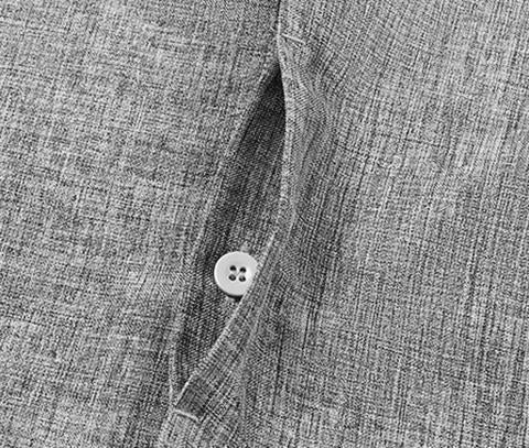 Men's Cotton Linen Solid Color Casual Daily Quality Long Sleeve Shirt