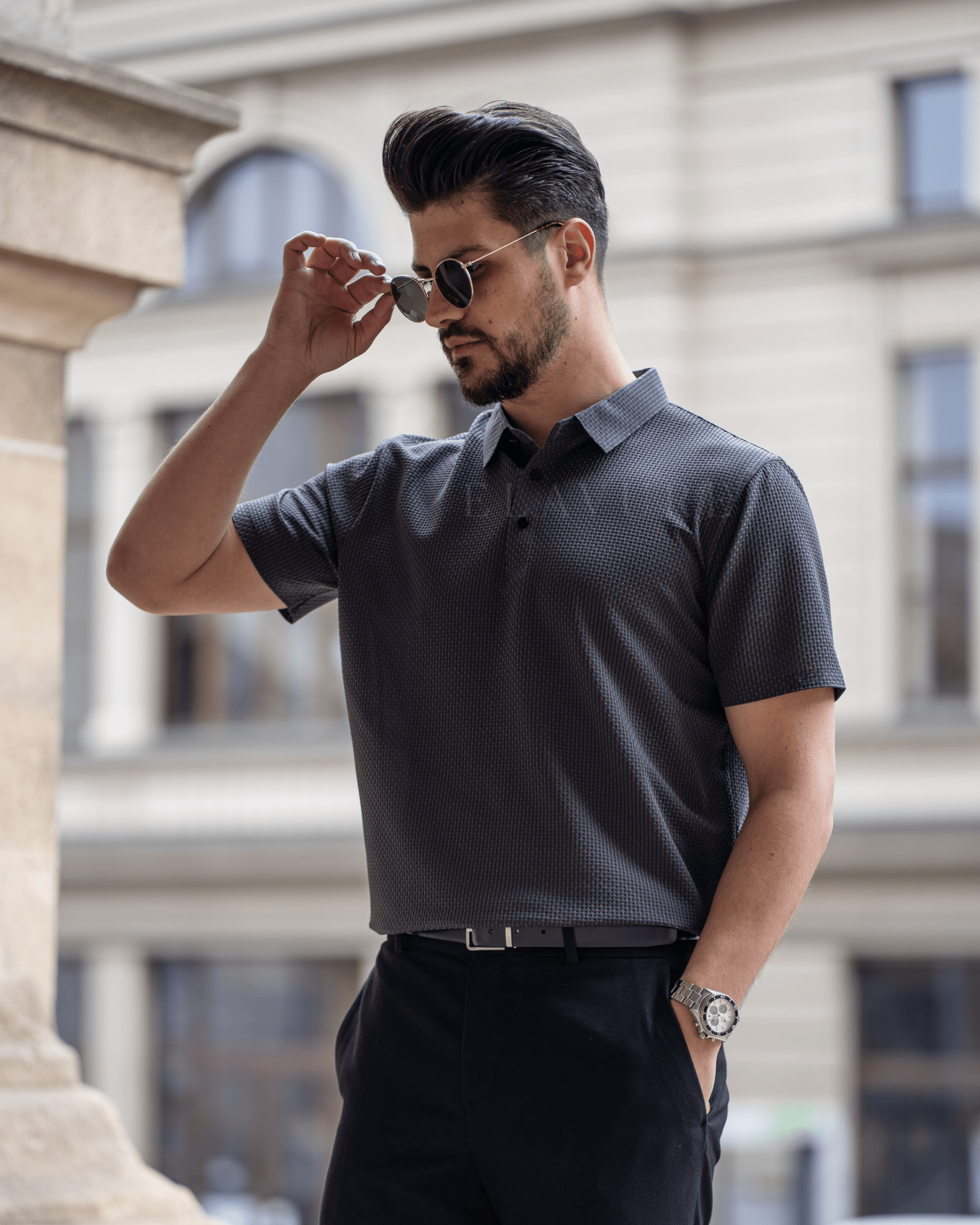 Men's premium polo shirt with timeless style