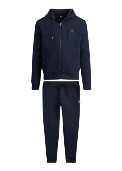 Casual hooded zipper jacket set