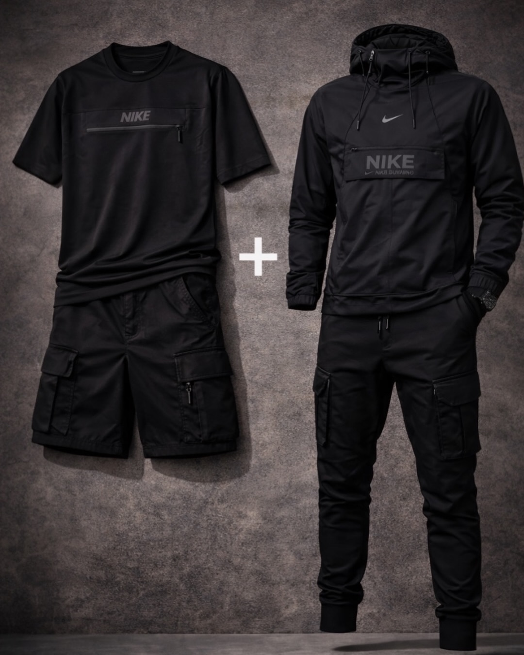 Water-Repellent & Windproof Set + T-Shirt & Shorts Set