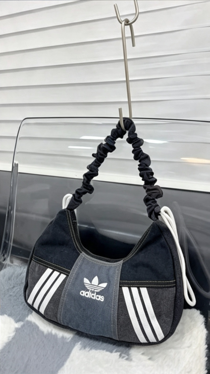 Ad Shoulder Bag （Grey-Black Color-Block）