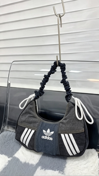 Ad Shoulder Bag （Grey-Black Color-Block）