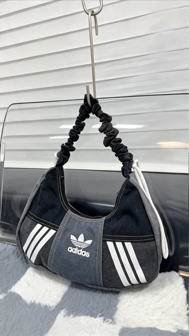 Ad Shoulder Bag （Grey-Black Color-Block）