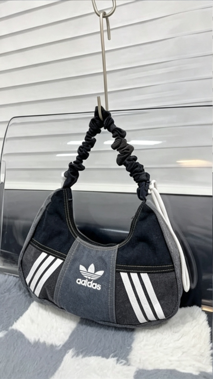 Ad Shoulder Bag （Grey-Black Color-Block）