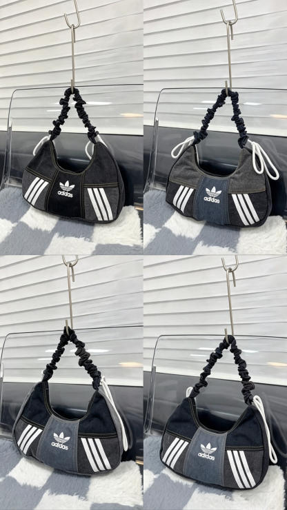 Ad Shoulder Bag （Grey-Black Color-Block）