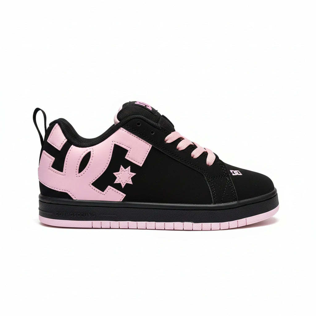 PINK AND BLACK SHOES