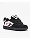 DC Kids Court Graffik Puff Black & Pink Skate Shoes