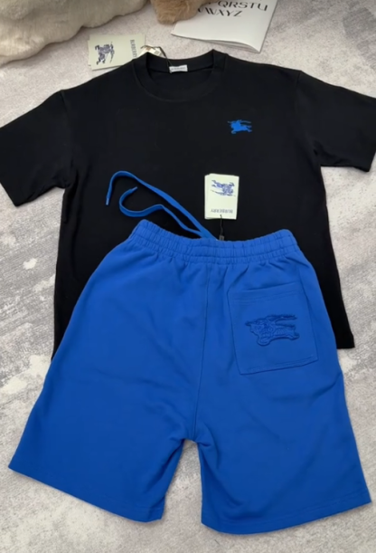 Blue warhorse T & blue shorts