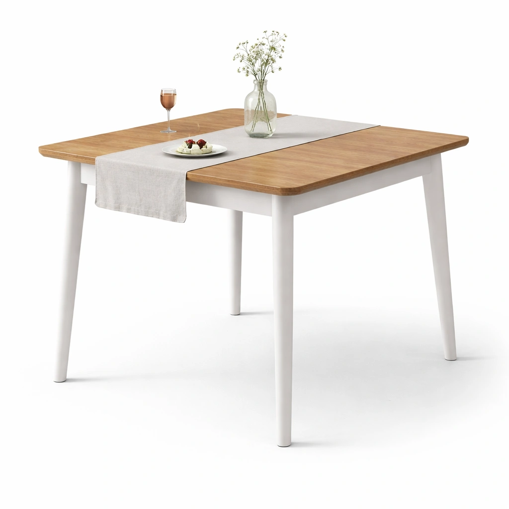 luxverano Esstisch Rechteckig Holz Weiss-Feronaa