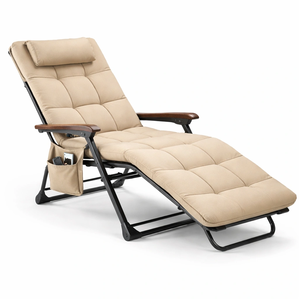 luxverano Outdoor Liegestuhl Klappbar mit Tasche-Feronaa