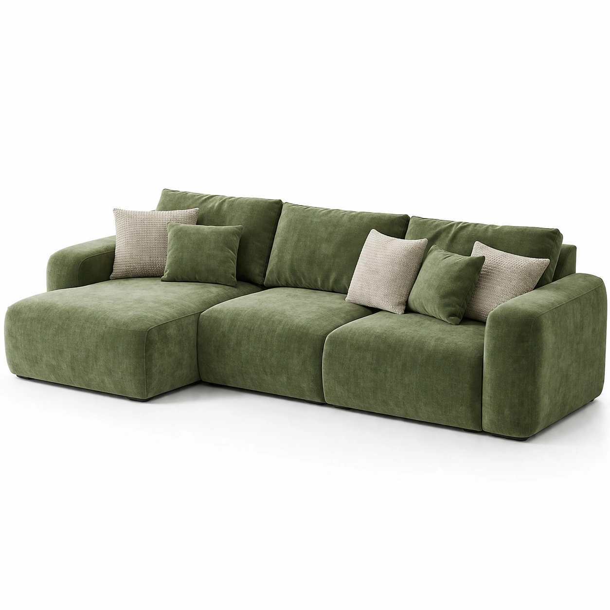 luxverano Sofa Eck Modern Gross mit Kissen-Feronaa
