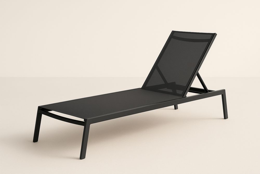 Kerti nyugágy állítható háttámlával fémből, antracit-Nidbella