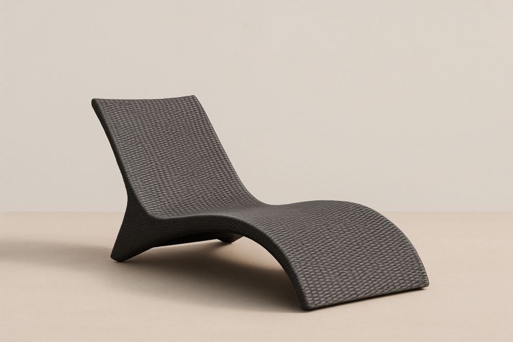 Műanyag kerti napozóágy sötétszürke hullámos kivitelben-Nidbella