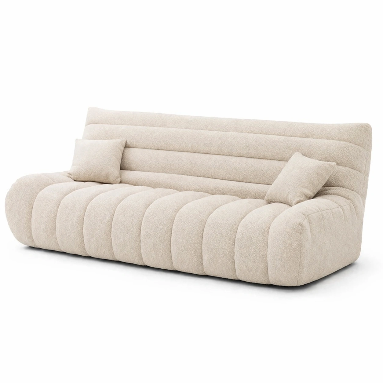 Modernes Sofa Creme Stoff-Ivellor