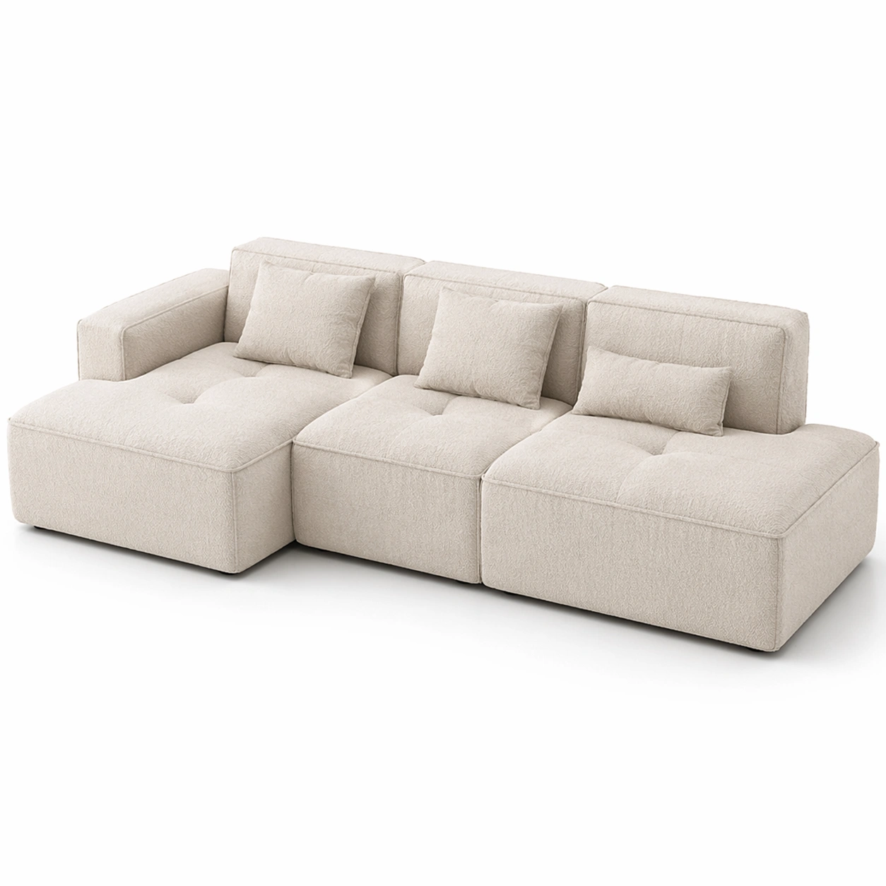 Modulares Sofa Creme-Ivellor