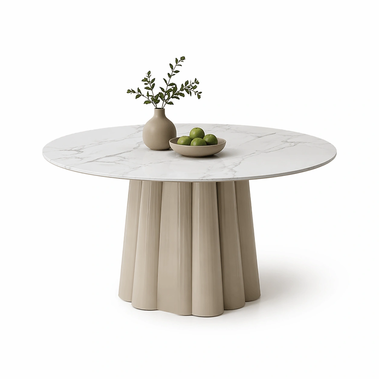 Runder Esstisch Weiss-Ivellor