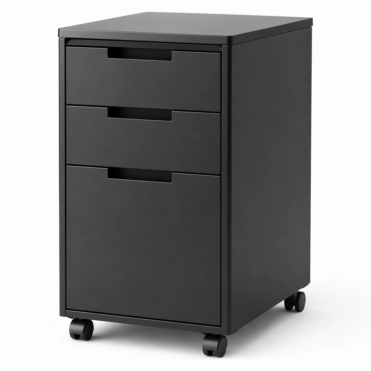 Mobiler Aktenschrank mit Rollen Schwarz-Ivellor